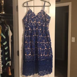 Blue lace dress
